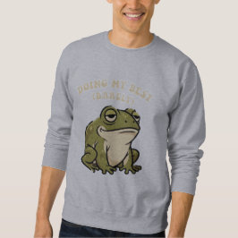 Retro Frog Barely Trying Men’s Sweatshirt