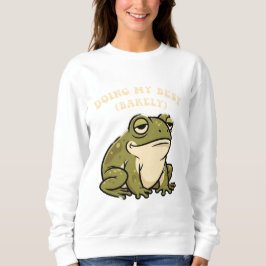 Retro Frog Doing My Best Women’s Sweatshirt T Shirt