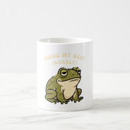 Retro Frog Minimal Effort White Mug Kaffemugg