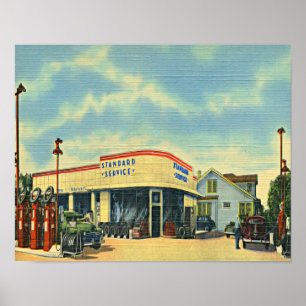 Retro Fullt Station Poster