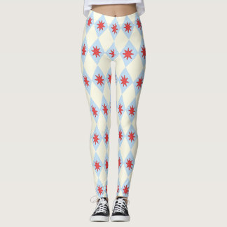 Retro Funhaus Cirkus Stjärn Diamant Leggings