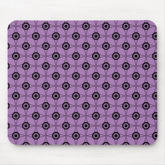 Retro Funk Geometric Mousepad, Lavender Musmatta (Framsidan)