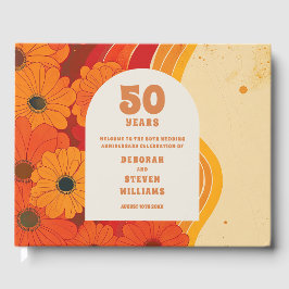 Retro Funky 50-års bröllopsjubileum Gästböcker