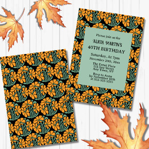 Retro Funky Groovy Daisy Flower Birthday Inbjudningar
