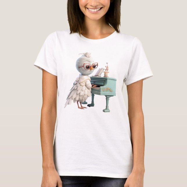 Retro Funky Piano Rocker T Shirt (Framsida)