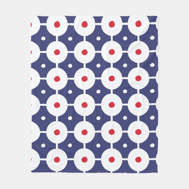 Retro Funky Sömlös Vintage Design Fleecefilt (Framsidan)