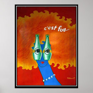 Retro funky vintageaffisch poster