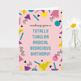 Retro Funny 80s Slang Birthday Card Kort