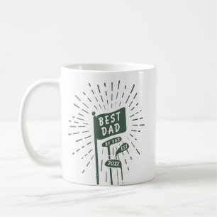 Retro Funny Best Pappa efter Par Golf-Klubbar Kaffemugg