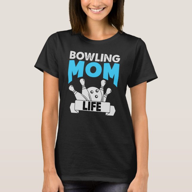 Retro Funny Bowling Mamma Life Mor's Women's Day T Shirt (Framsida)