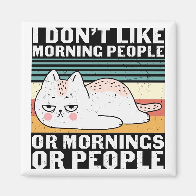 Retro Funny Cat Magnet (Framsidan)