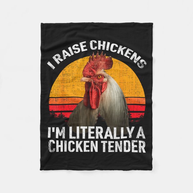 Retro Funny Chicken Lover Gift – I Raise Chickens  Fleecefilt (Framsidan)