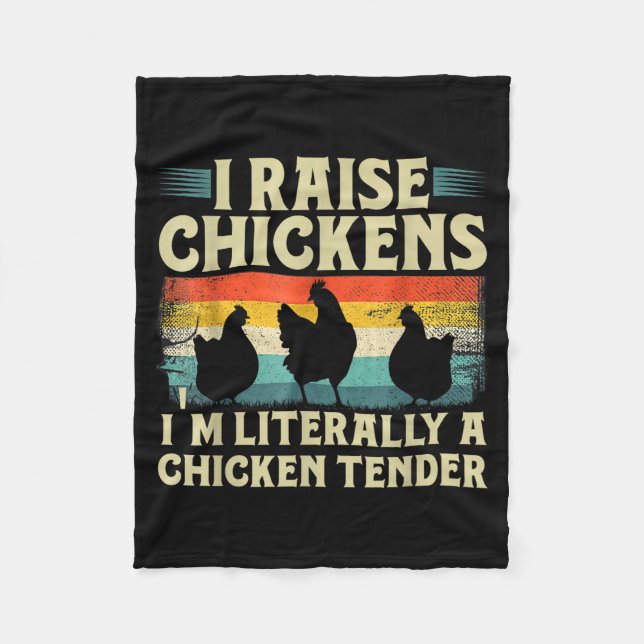 Retro Funny Chicken Lover Gift – I Raise Chickens  Fleecefilt (Framsidan)