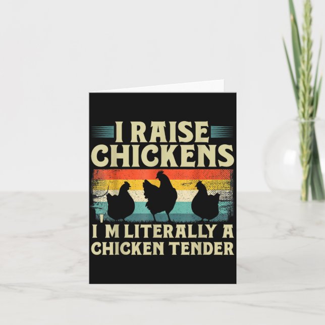 Retro Funny Chicken Lover Gift – I Raise Chickens  Kort (Framsida)