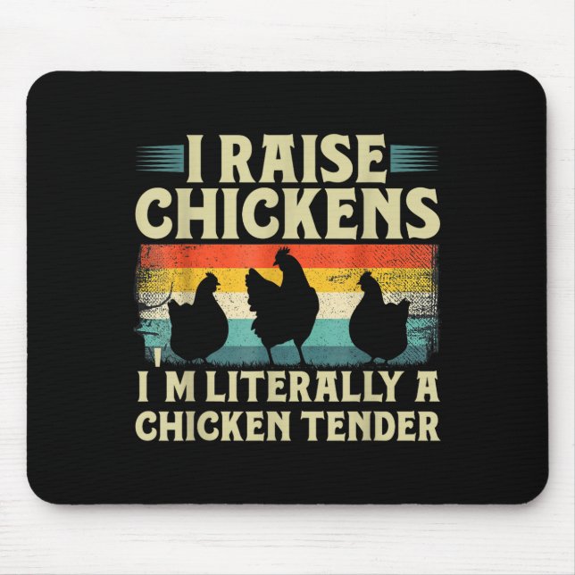 Retro Funny Chicken Lover Gift – I Raise Chickens  Musmatta (Framsidan)