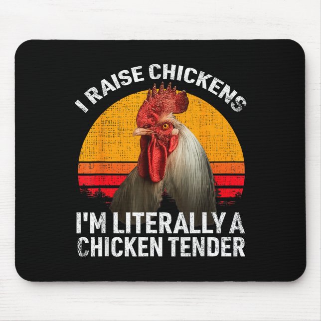 Retro Funny Chicken Lover Gift – I Raise Chickens  Musmatta (Framsidan)