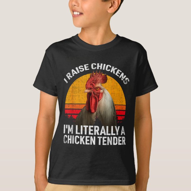 Retro Funny Chicken Lover Gift – I Raise Chickens  T Shirt (Framsida)