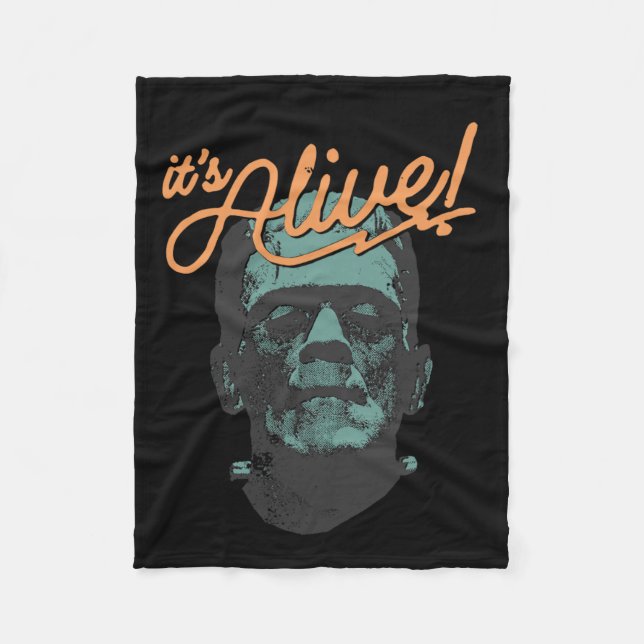 Retro Funny Det är Alive Frankenstein Monster Spoo Fleecefilt (Framsidan)