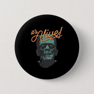 Retro Funny Det är Alive Frankenstein Monster Spoo Knapp