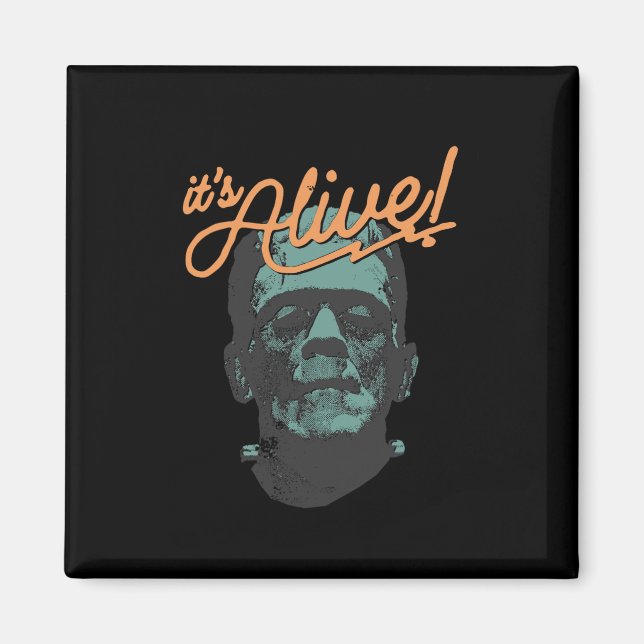 Retro Funny Det är Alive Frankenstein Monster Spoo Magnet (Framsidan)