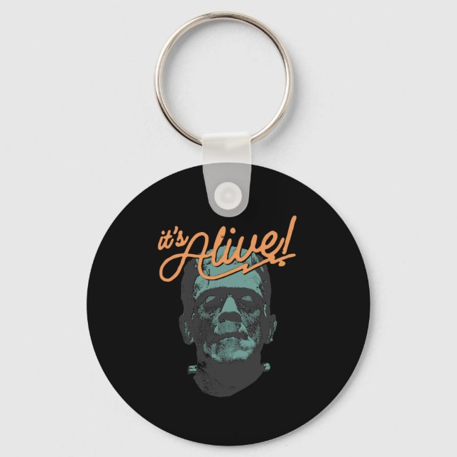 Retro Funny Det är Alive Frankenstein Monster Spoo Nyckelring (Framsida)
