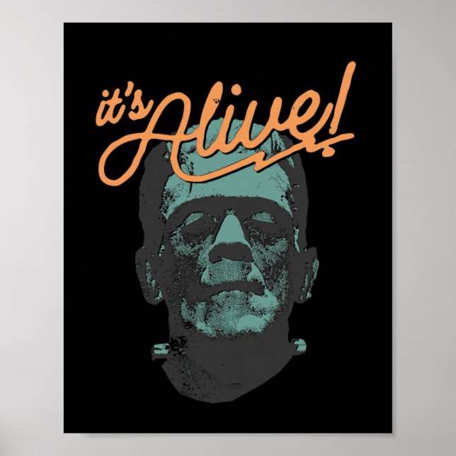 Retro Funny Det är Alive Frankenstein Monster Spoo Poster (Framsidan)