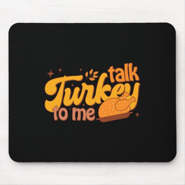 Retro Funny Fall Autumn Thanksgiving Cute Talk Tur Musmatta (Framsidan)