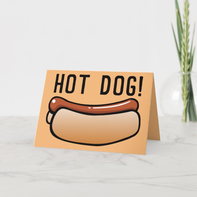 RETRO FUNNY FÖDELSEDAGSKORT, HETT HUND! KORT (Framsida)