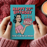 Retro Funny Friend Birthday Card för flickvän Kort<br><div class="desc">Fira din flickväns speciella dag med vårt "Retro Funny Friend Birthday Card". Det här charmingkortet har en lekfull design som kombinerar retroestetik med modern humor och skapar det som en underbar överraskning för hennes födelsedagsfirande. Den är gjord av högkvalitativa material och ger både ett unikt stil och ett hjärtligt budskap...</div>
