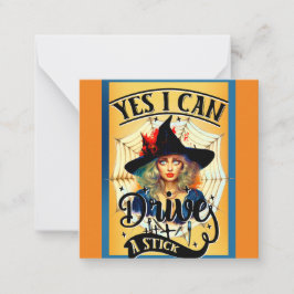 Retro Funny Halloween-kort Anteckningskort