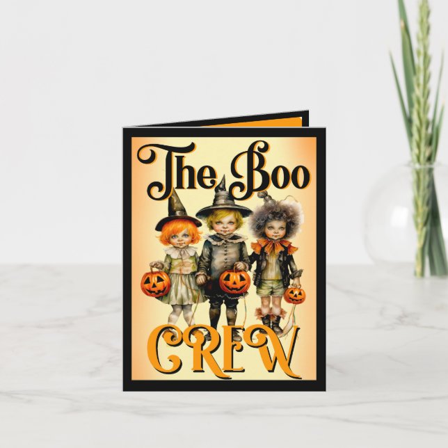 Retro Funny Halloween-kort Tack Kort (Framsida)