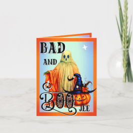 Retro Funny Halloween-kort Tack Kort