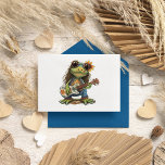 Retro Funny Hippie Frog Bära Glass Play Piano på Vykort<br><div class="desc">Retro Funny Hippie Frog Bära Glass Play Piano på vykort</div>