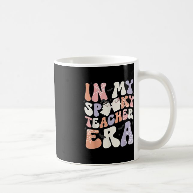 Retro Funny Lärare Halloween Cute i mitt tal Te Kaffemugg (Höger)