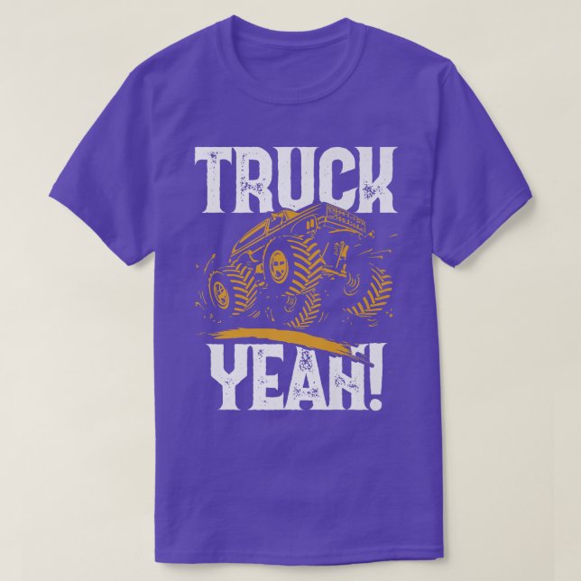 Retro Funny Lastbil Ja Monster Lastbil Tricks Stun T Shirt (Design framsida)
