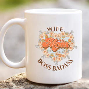 Retro Funny Maka Heart Mamma Chef Badass Gift Jumbo Mugg