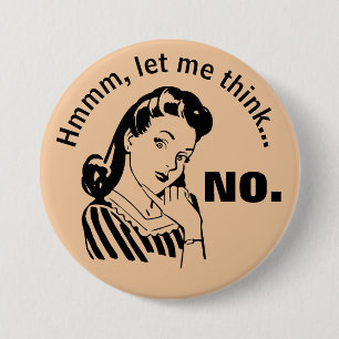 Retro Funny No-knapp Knapp