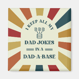 Retro Funny Pappa Jokes Fars dag-gåva till pappa Magnet