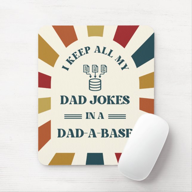 Retro Funny Pappa Jokes Fars dag-gåva till pappa Musmatta (Med mus)