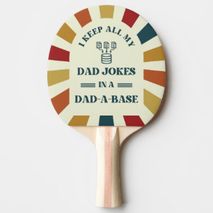 Retro Funny Pappa Jokes Fars dag-gåva till pappa Pingisracket