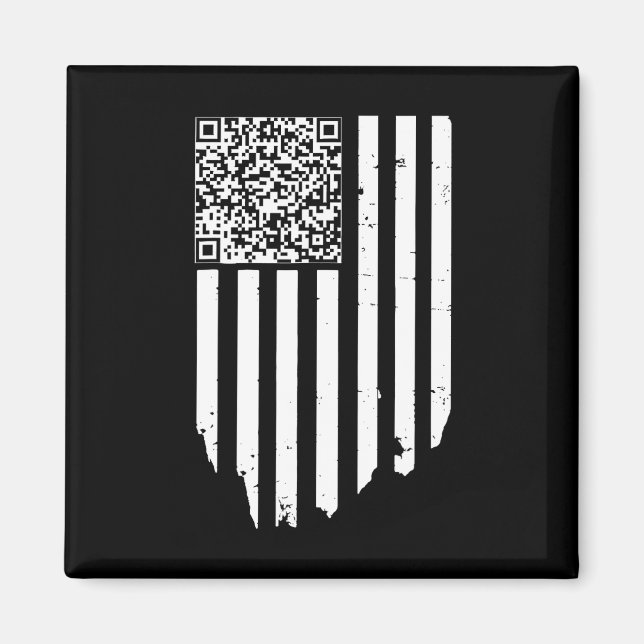 Retro Funny Qr Trump Dancing Dance Code Magnet (Framsidan)