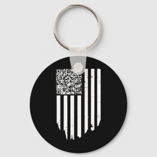 Retro Funny Qr Trump Dancing Dance Code Nyckelring