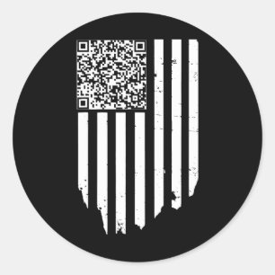 Retro Funny Qr Trump Dancing Dance Code Runt Klistermärke