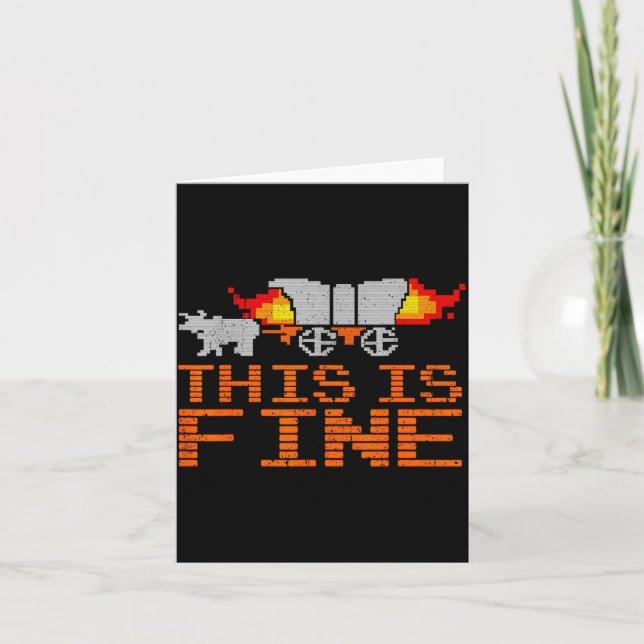 Retro Funny Quote This Is Fine Sarcasm Gift  Kort (Framsida)