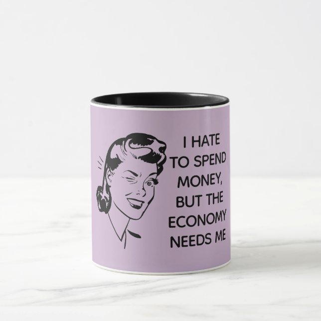 Retro Funny Shopping Mugg (Center)