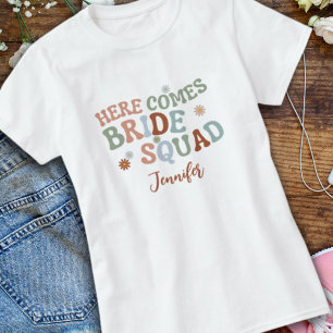Retro Funny Simple Bridesmaid Bachelorette Bröllop T Shirt