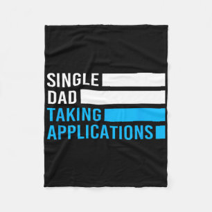 Retro Funny Single Pappa-applikationer Fleecefilt