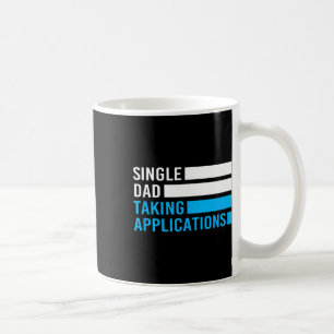 Retro Funny Single Pappa-applikationer Kaffemugg