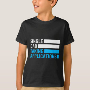 Retro Funny Single Pappa-applikationer T Shirt