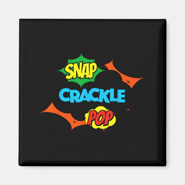 Retro Funny Snap Crackle P Quote Relax Meme Game  Magnet (Framsidan)